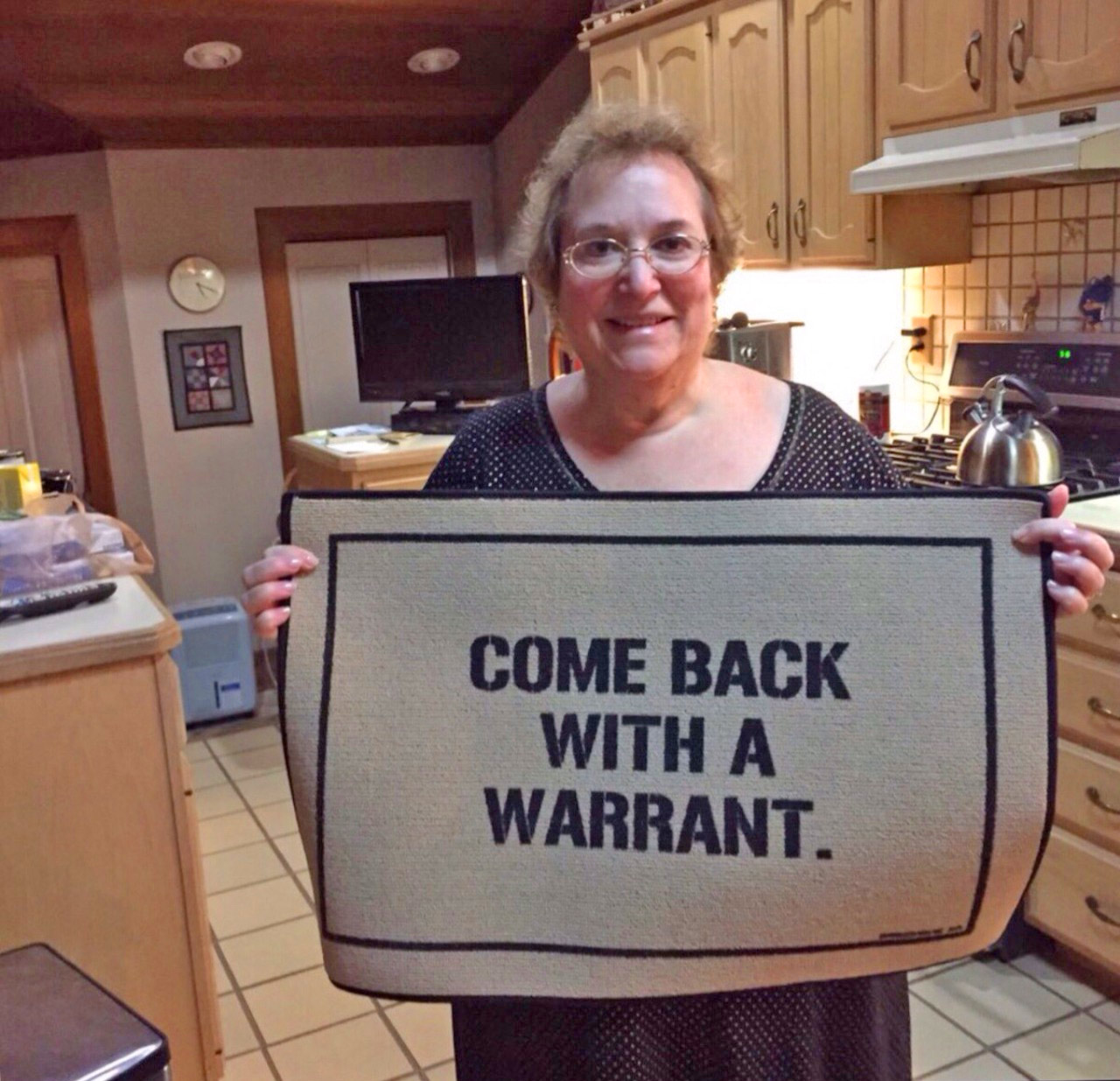 Come Back With a Warrant Doormat