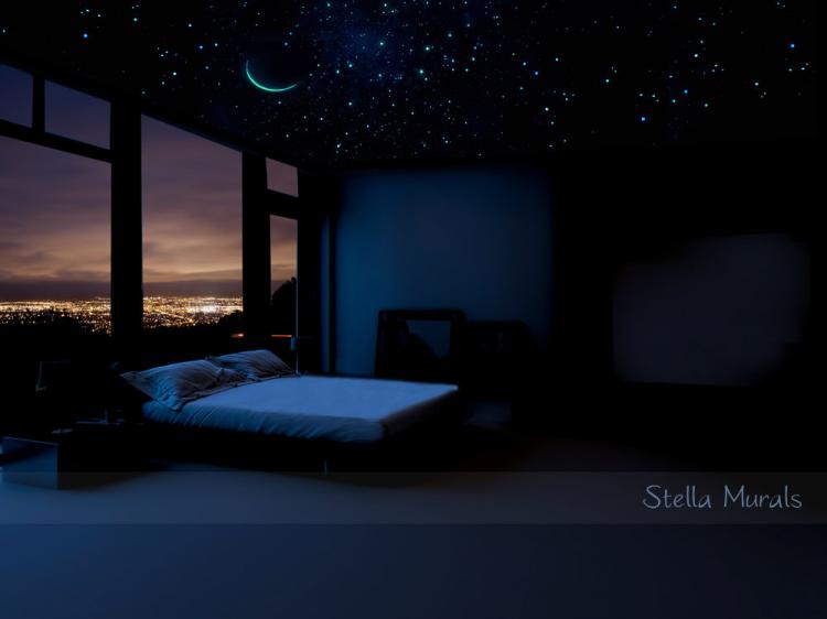 Comet And Stars Glow In The Dark Ceiling Mural