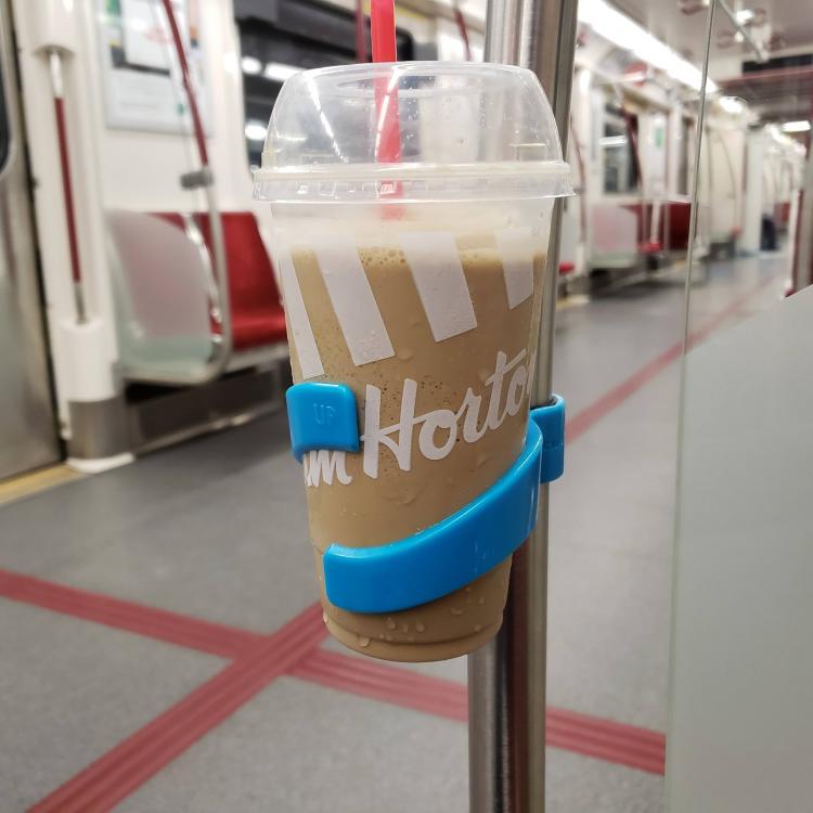 ComfyCup: Portable Cup Holder - Cup holder for trains, buses, subways, and bicycles
