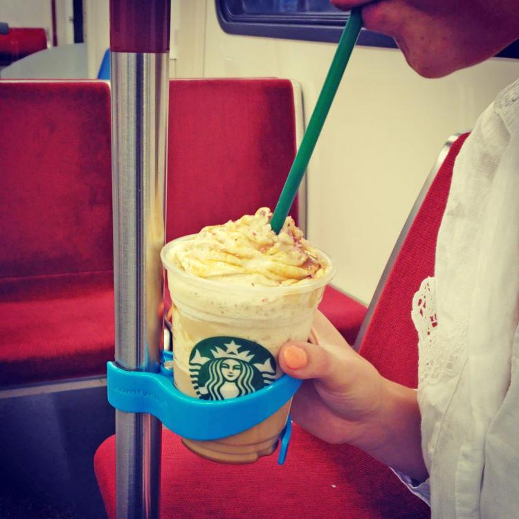ComfyCup: Portable Cup Holder - Cup holder for trains, buses, subways, and bicycles