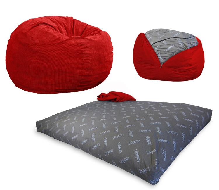 Bean bag that online turns into a mattress