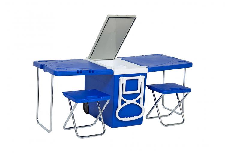 Cooler with discount chairs and table