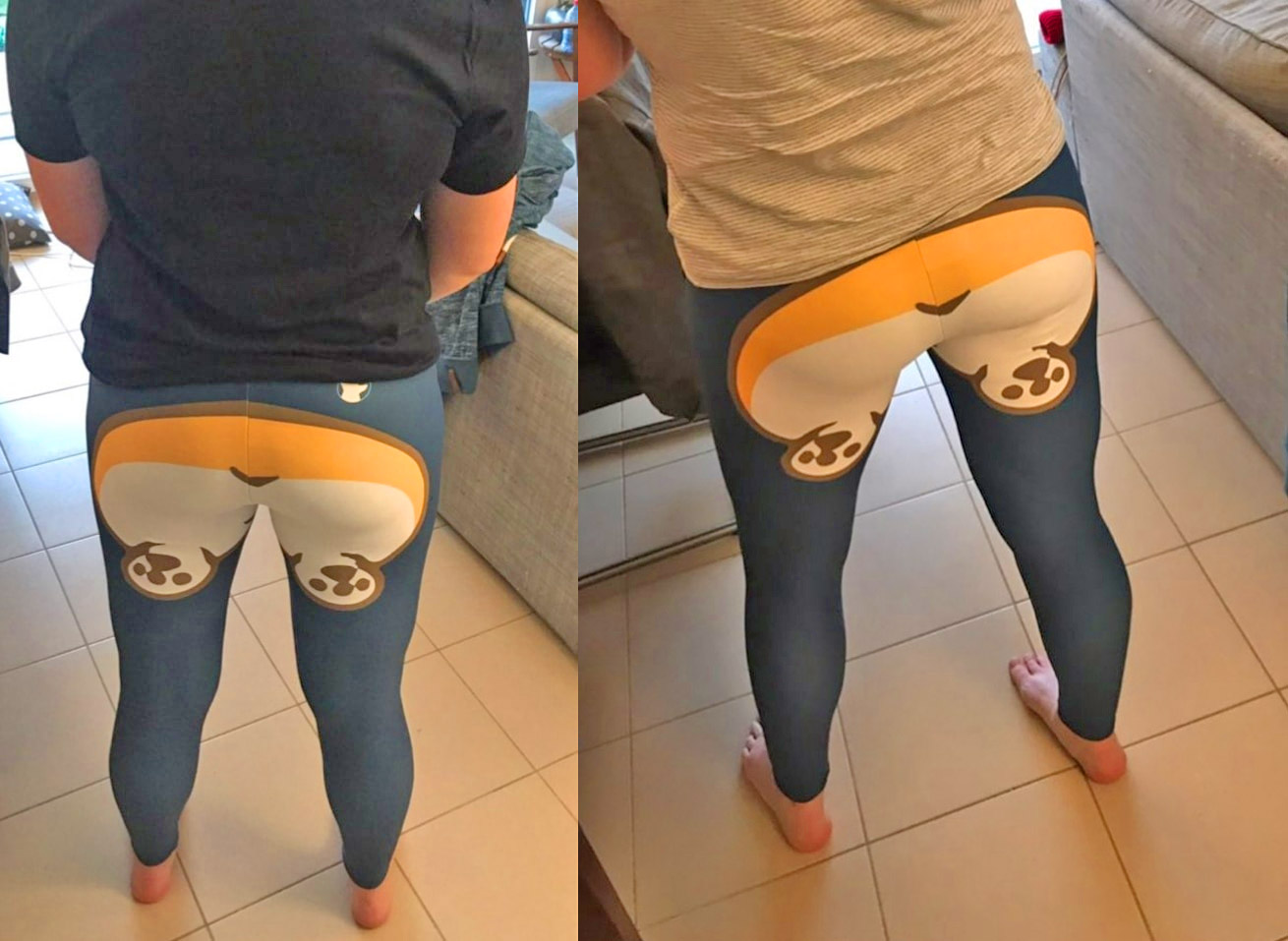 Corgi Butt Leggings - Corgi butt yoga pants turn your booty into a corgi butt