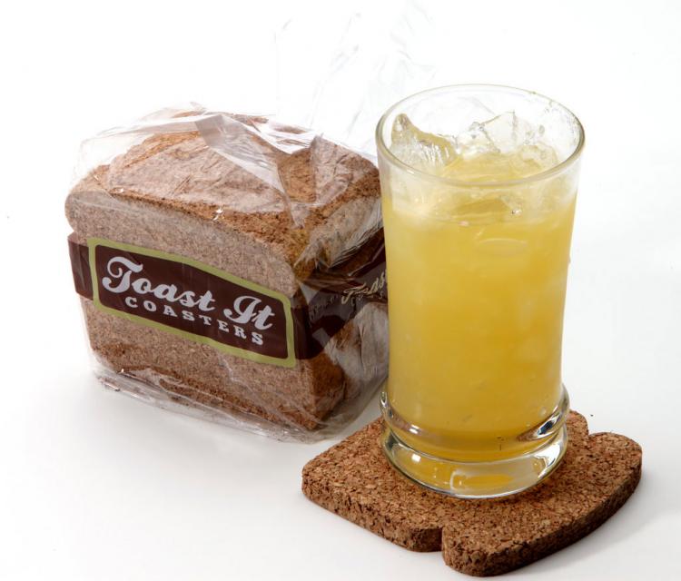 Cork Toast Coasters - Toast It Coasters - Bread Shaped Cork Coasters