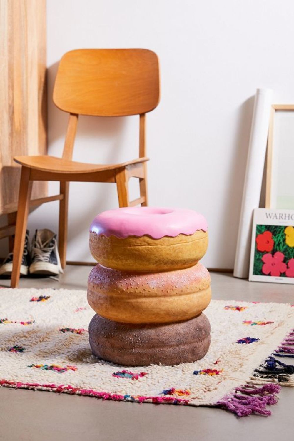 Stack of donuts shaped stool