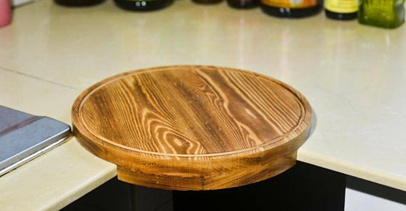 This Beautiful Wooden Corner Cutting Board Attaches Securely To The Corner  Of Your Counter