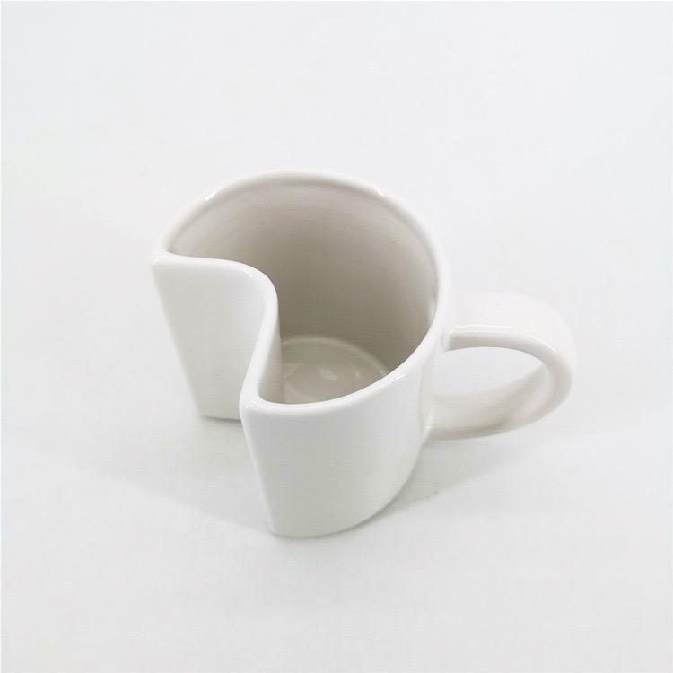 Corner Mug - Corner shaped mug to save space fits in windowsill corners