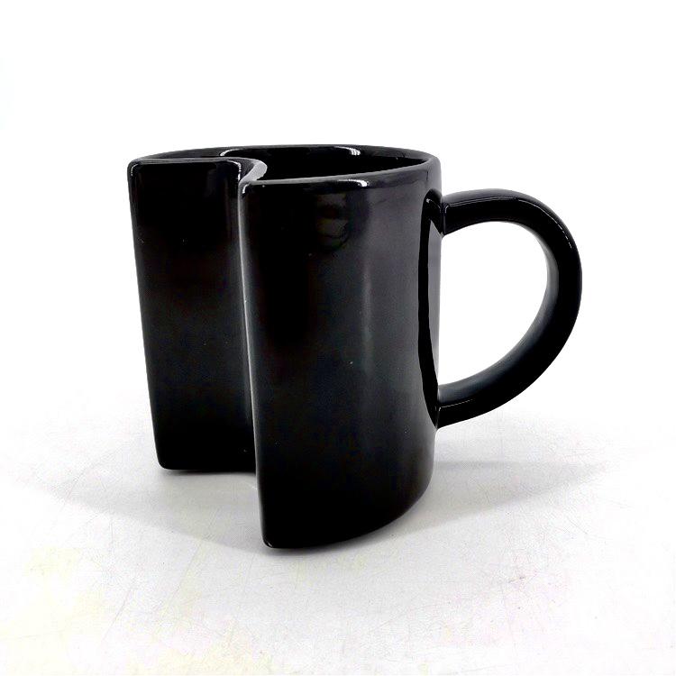 Corner Mug - Corner shaped mug to save space fits in windowsill corners