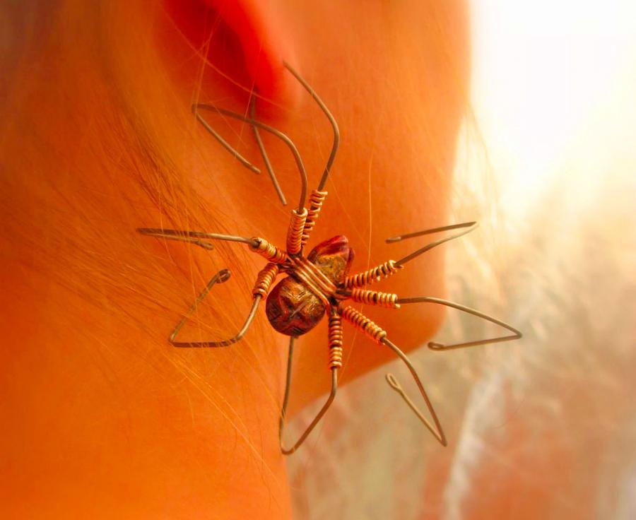 Giant Spider Earrings