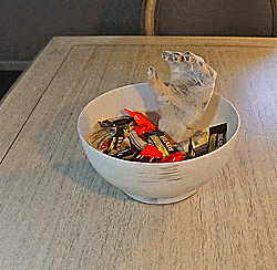 Moving Monster Hand Halloween Candy Bowls