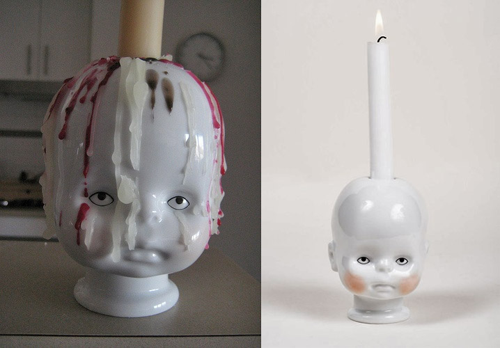 Little Joseph - Creepy Doll Head Candle Holder