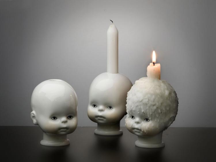 Little Joseph - Creepy Doll Head Candle Holder