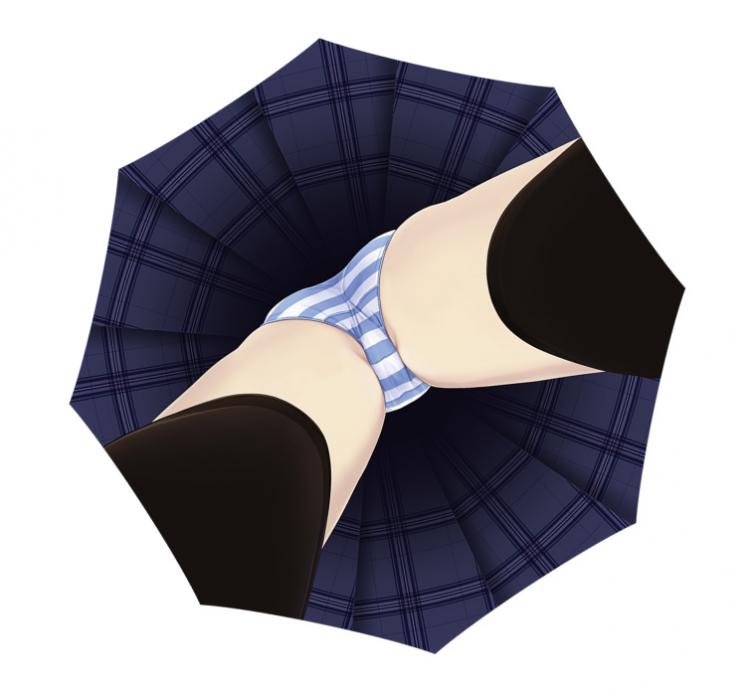 Creepy Upskirt Umbrella - Anime Schoolgirl Japan Umbrella.