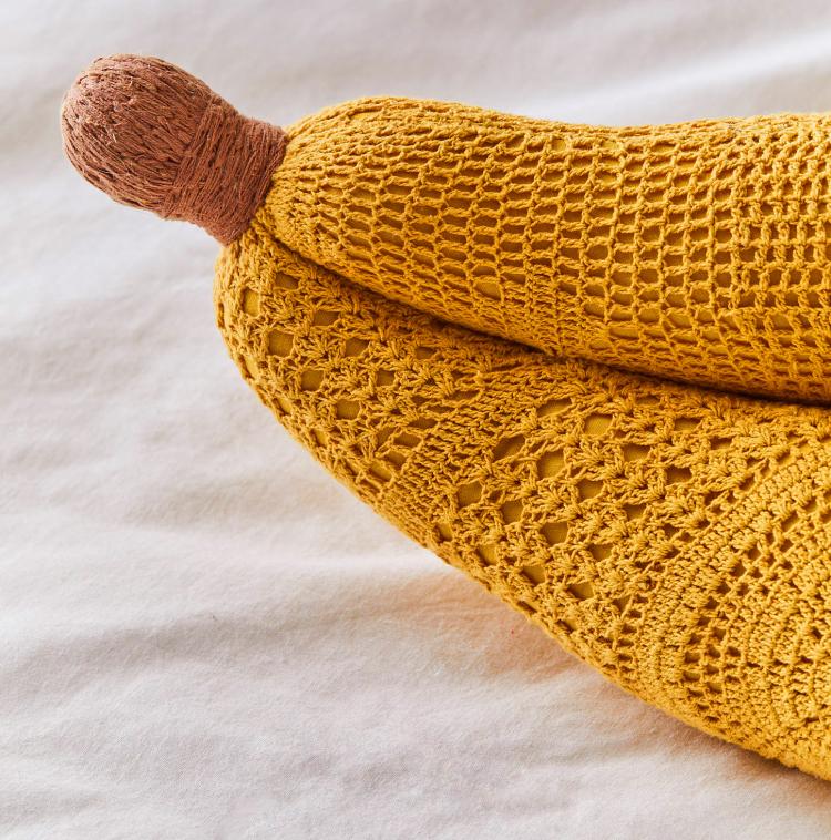 Crochet Bananas Pillow - Set of three realistic banana pillow
