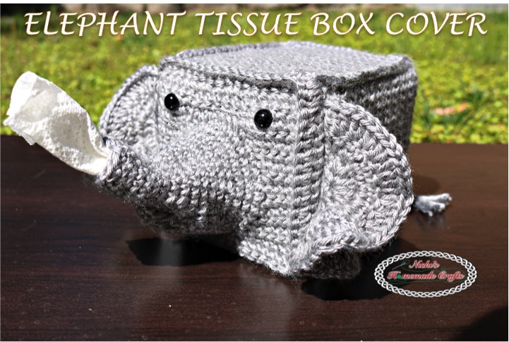 Crochet Elephant Tissue Box Cover