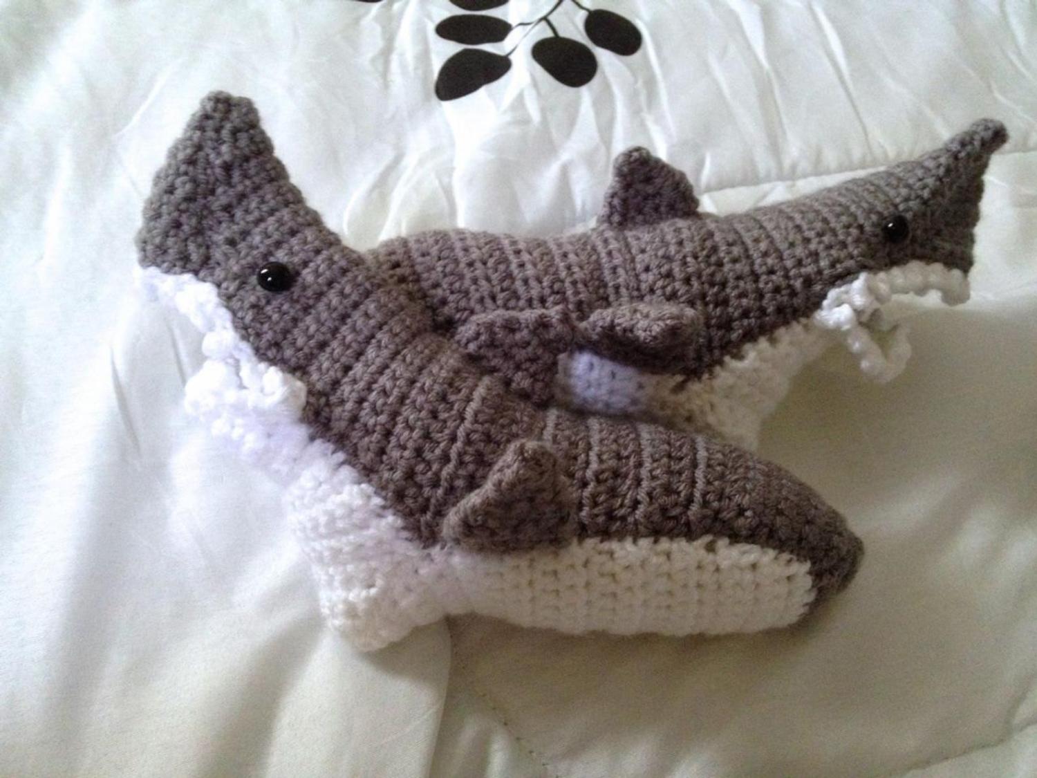 Crochet Shark Bite Slippers - Shark attach slippers