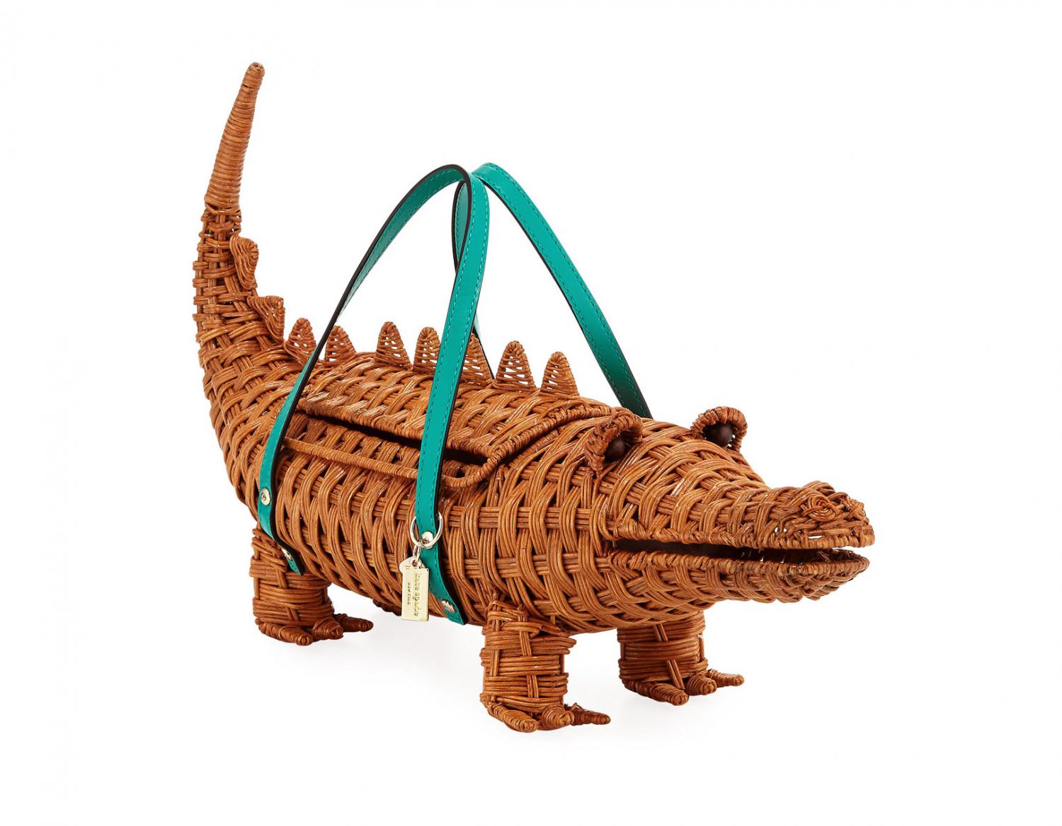 Wicker Alligator handbag by Kate Spade