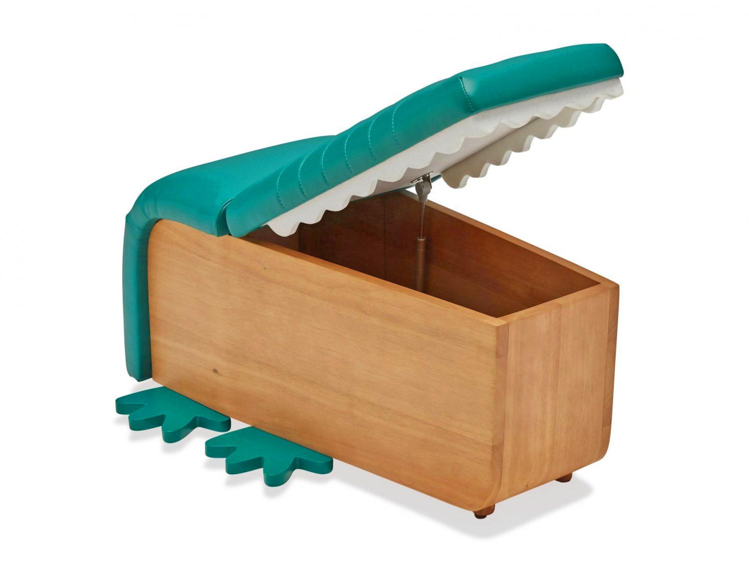 Crocodile Storage Ottoman - Alligator toy box