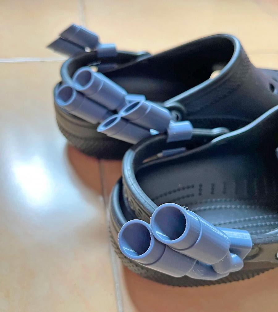 You Can Now Get Mini Exhaust Mufflers For Your Crocs, and They're