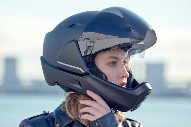 Cross Helmet: Motorcycle Helmet With Rear-view Camera