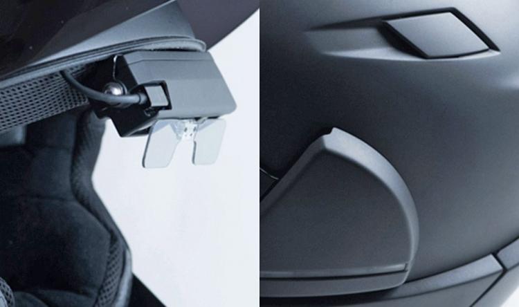 Cross Helmet Smart Motorcycle Helmet With Built-in Rear-View Camera - Heads-up-display helmet