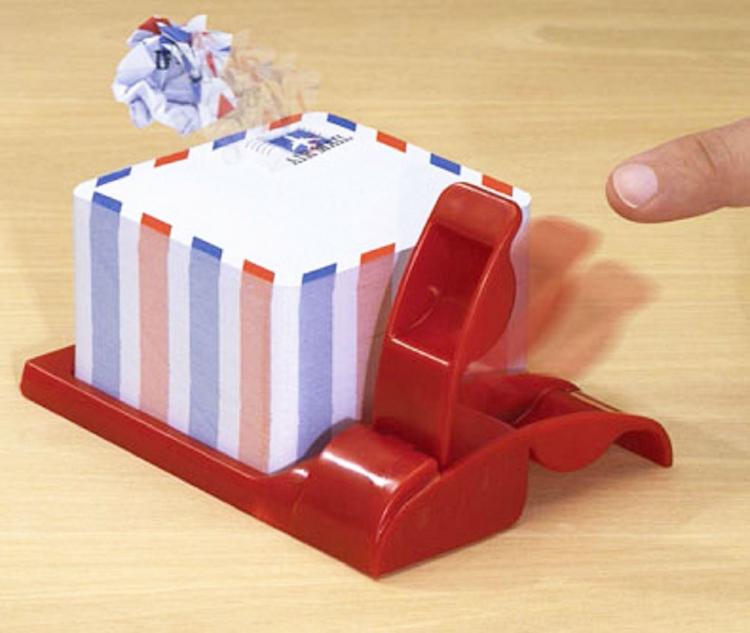 Crumpled Paper Catapult Notepad Launcher