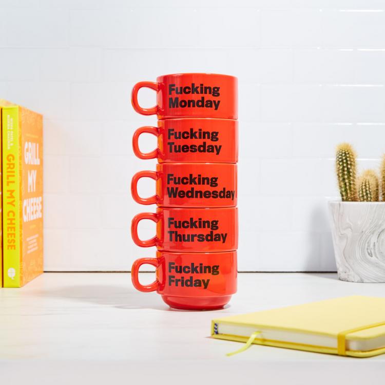 Cursing Weekday Cups Expresses Your Hatred For Each Day of The Week - Fucking Monday funny coffee mugs