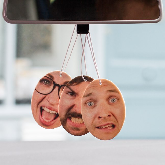 Custom Car AirFresheners Using You or Your Friend's Faces