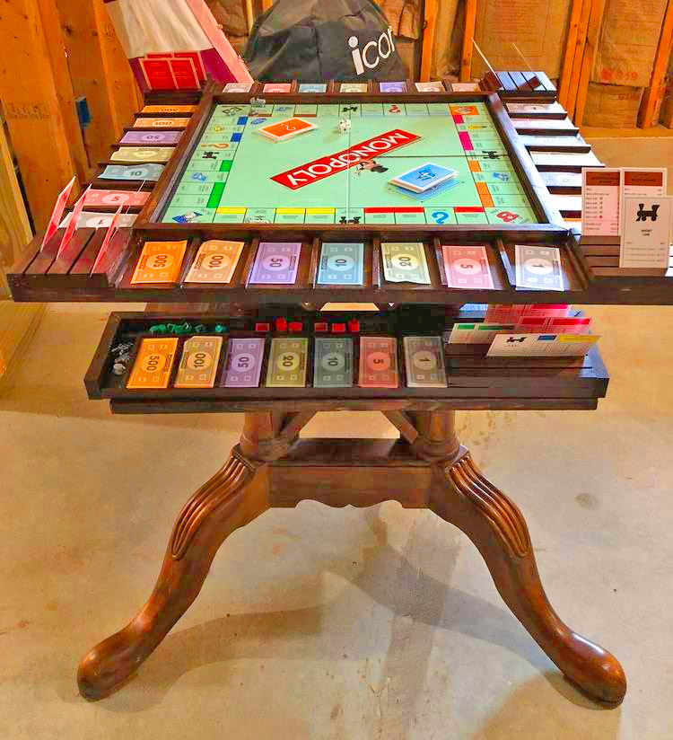 Monopoly wooden table