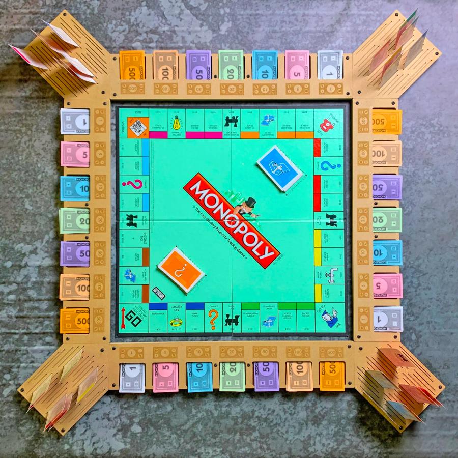 Custom Wooden Monopoly Table