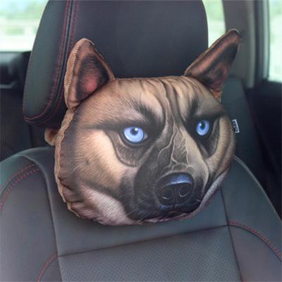 Cute Cat and Dog Head Car Seat Pillows - German Shepard car seat pillow