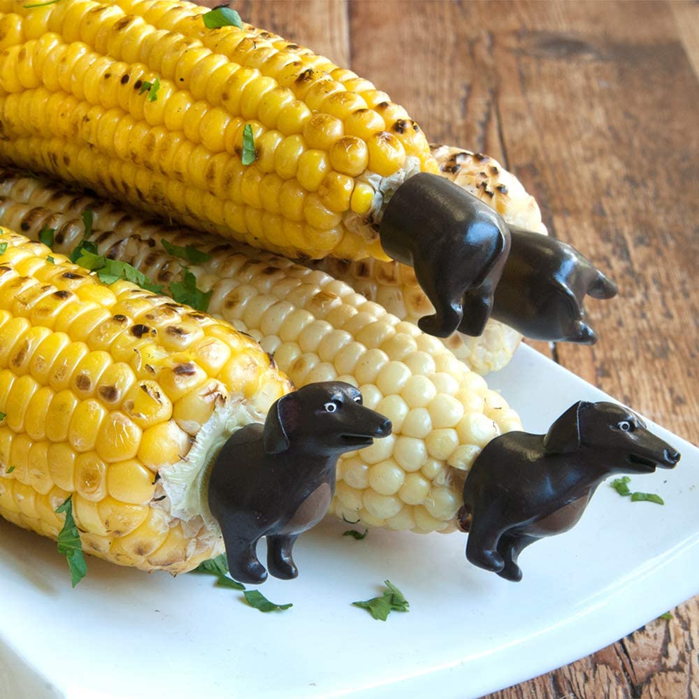 You Can Tell Your Kids These Dachshund Dog Corn Cob Holders Create Corn Dogs