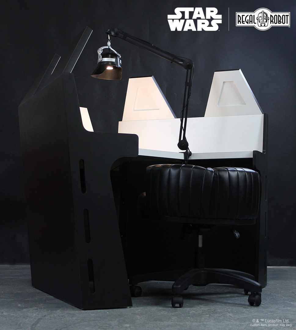 Darth Vader Meditation Chamber Desk - Star Wars Desk With Darth Vader Helmet Light