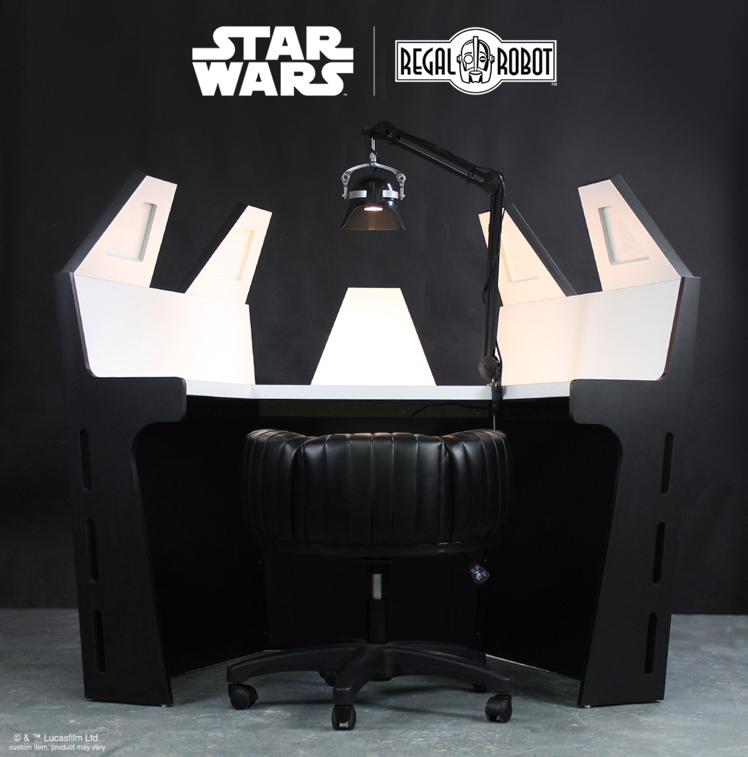 Darth Vader Meditation Chamber Desk - Star Wars Desk With Darth Vader Helmet Light