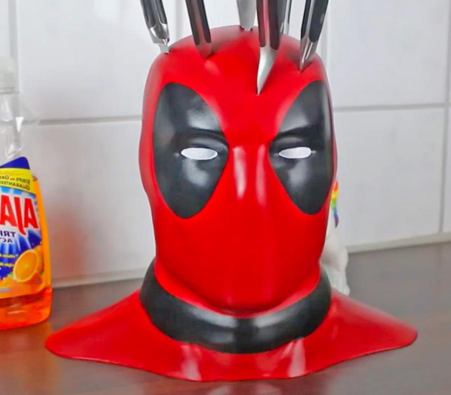 This Deadpool Knife Block Is The Ultimate Knife Storage For Marvel Geeks