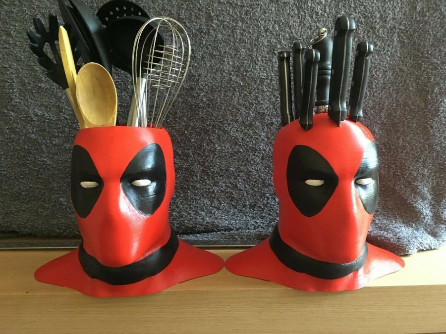 This Deadpool Knife Block Is The Ultimate Knife Storage For Marvel Geeks