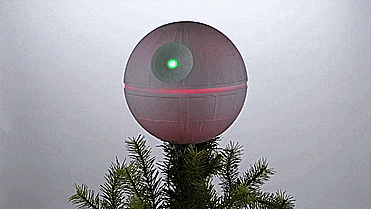 Star Wars Death Star Christmas Tree Topper - Light Show Music Playing Death Star Tree Topper