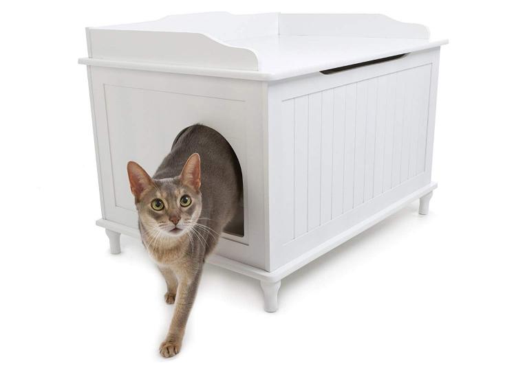 Designer Kitty Litter Box - Side table cat litter hider