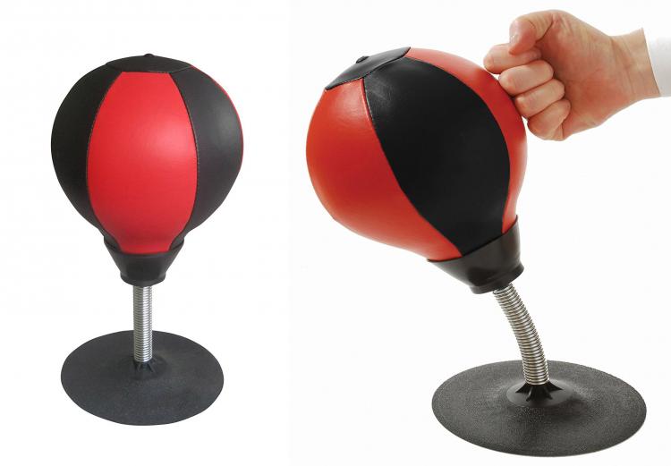 Stress Buster Desktop Punching Bag - Office Punching Bag suctions to your desk
