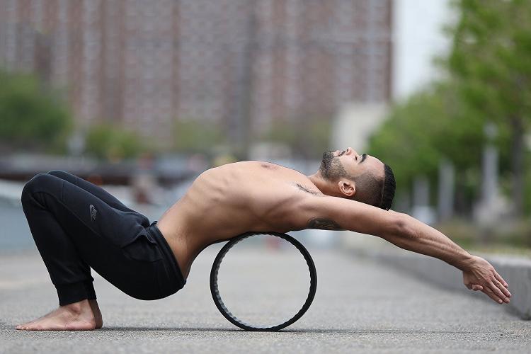 Dharma Yoga Wheel - Wheel Shaped Yoga Tool Stretches Back, Shoulders, Chest, Abodment, Hip Flexors