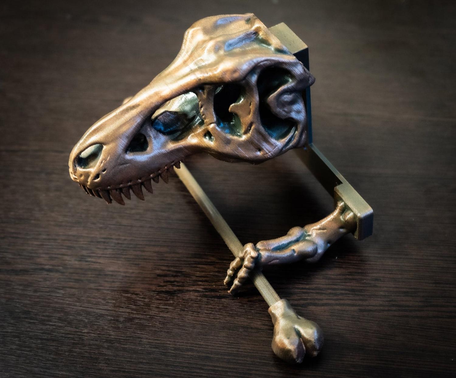 T-Rex Dinosaur Skeleton Toilet Paper Holder