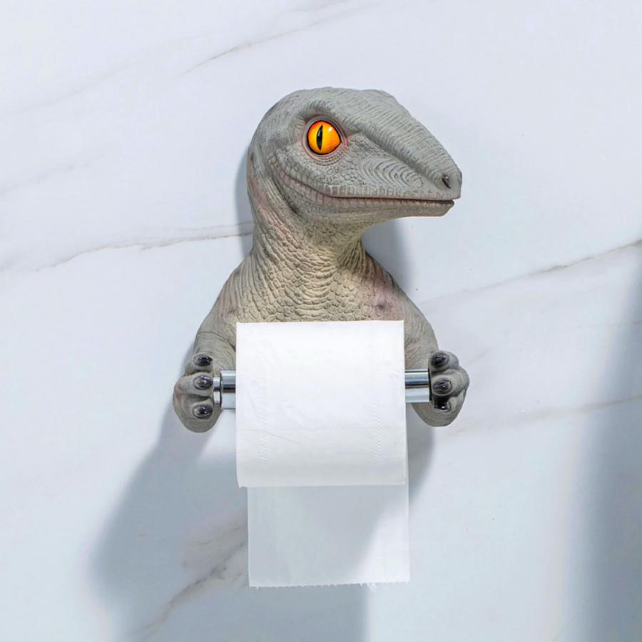 Velociraptor Dinosaur Toilet Paper Holder