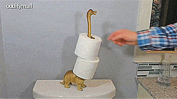 Long Neck Brachiosaurus Dinosaur Toilet Paper Holder
