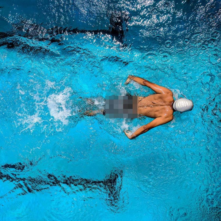 Prank swimsuit slowly dissolves when in water