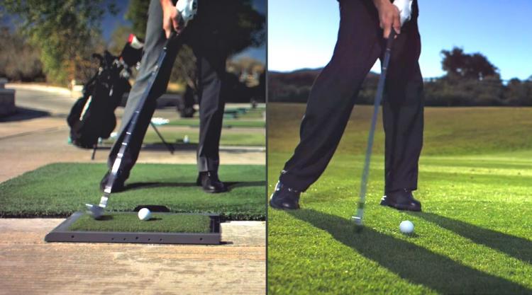 Divot Simulating Golf Mat Helps Practice On Natural Turf