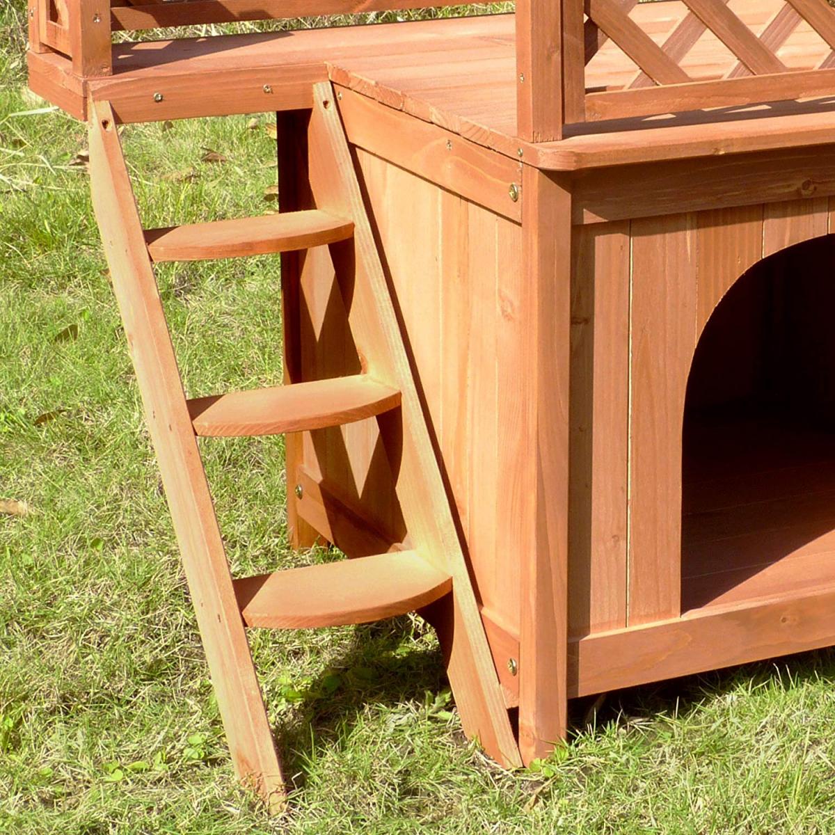Wooden Dog Bed Bunk Bed - Wooden Room With a View Pet House