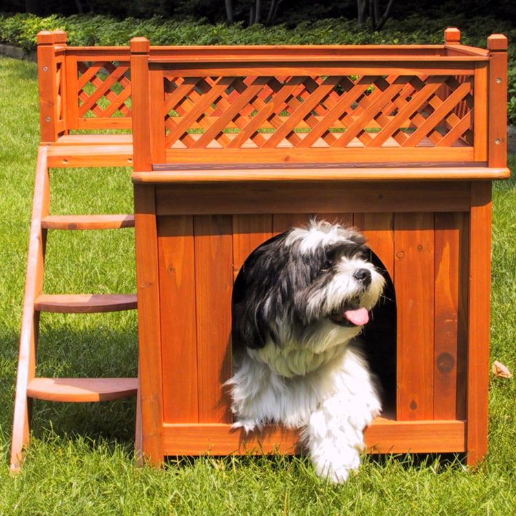 Wooden Dog Bed Bunk Bed - Wooden Room With a View Pet House