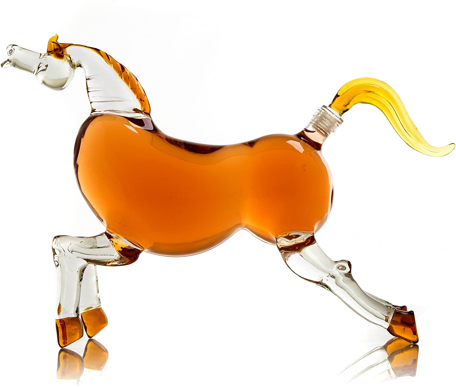 A horse shaped liquor decanter