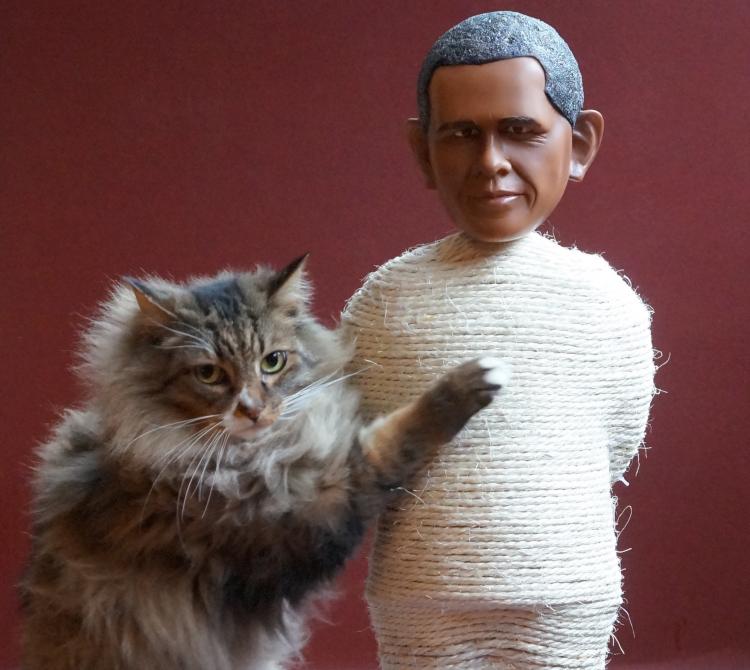 Barrack Obama Cat Scratcher Post
