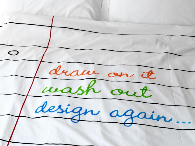 Doodle Duvet Lets You Draw On Your Bed